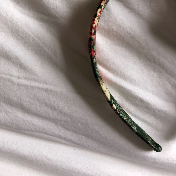 AMERICAN APPAREL Floral Green Bow Headband - Picture 3 of 10